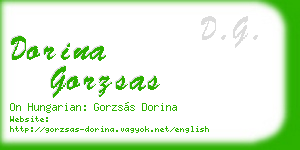 dorina gorzsas business card